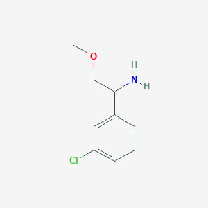 molecular formula C9H12ClNO B1427967 1-(3-Chlorophenyl)-2-methoxyethan-1-amine CAS No. 1247619-12-0