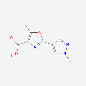 5-methyl-2-(1-methyl-1H-pyrazol-4-yl)-1,3-oxazole-4-carboxylic acid