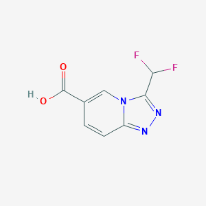 molecular formula C8H5F2N3O2 B1427979 3-(Difluoromethyl)-[1,2,4]triazolo[4,3-a]pyridine-6-carboxylic acid CAS No. 1247060-64-5