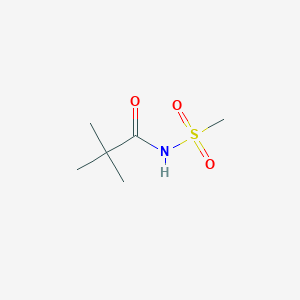 molecular formula C6H13NO3S B14279810 N-(Methanesulfonyl)-2,2-dimethylpropanamide CAS No. 163972-56-3