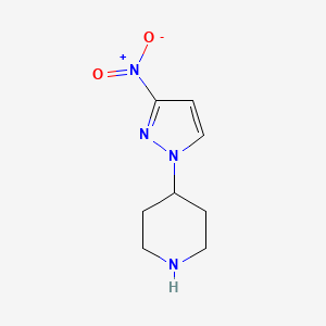 molecular formula C8H12N4O2 B1427982 4-(3-硝基-1H-吡唑-1-基)哌啶 CAS No. 1247136-53-3
