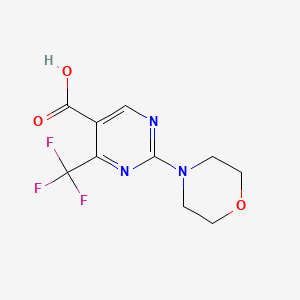 molecular formula C10H10F3N3O3 B1427983 2-Morpholin-4-yl-4-(trifluoromethyl)pyrimidine-5-carboxylic acid CAS No. 873450-23-8