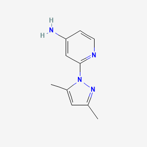 molecular formula C10H12N4 B1427993 2-(3,5-二甲基-1H-吡唑-1-基)吡啶-4-胺 CAS No. 1248199-10-1