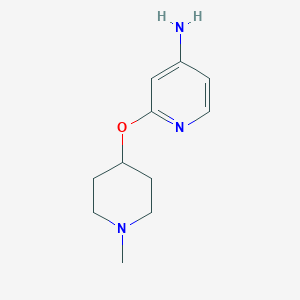 molecular formula C11H17N3O B1427994 2-[(1-Methylpiperidin-4-yl)oxy]pyridin-4-amine CAS No. 1249316-39-9