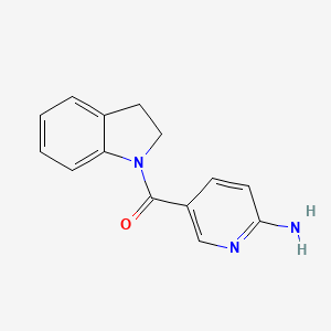 molecular formula C14H13N3O B1428000 5-(2,3-dihydro-1H-indole-1-carbonyl)pyridin-2-amine CAS No. 1466285-94-8