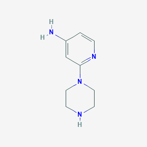 molecular formula C9H14N4 B1428001 2-(哌嗪-1-基)吡啶-4-胺 CAS No. 1201643-60-8