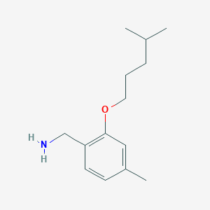 {4-Methyl-2-[(4-methylpentyl)oxy]phenyl}methanamine