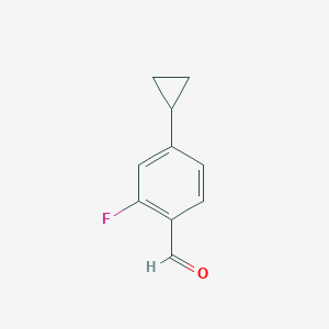 molecular formula C10H9FO B1428004 4-Cyclopropyl-2-fluorobenzaldehyde CAS No. 946118-82-7