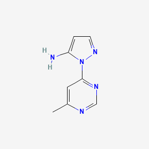 molecular formula C8H9N5 B1428010 1-(6-甲基嘧啶-4-基)-1H-吡唑-5-胺 CAS No. 1247244-22-9