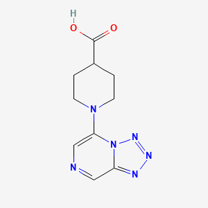 molecular formula C10H12N6O2 B1428011 1-{[1,2,3,4]四唑并[1,5-a]哒嗪-5-基}哌啶-4-羧酸 CAS No. 1307025-38-2