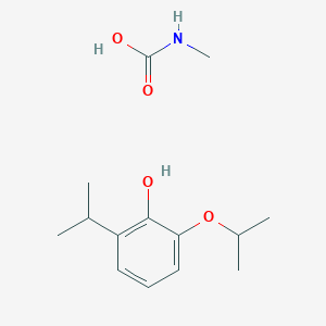 molecular formula C14H23NO4 B14280144 Methylcarbamic acid;2-propan-2-yl-6-propan-2-yloxyphenol CAS No. 138078-15-6