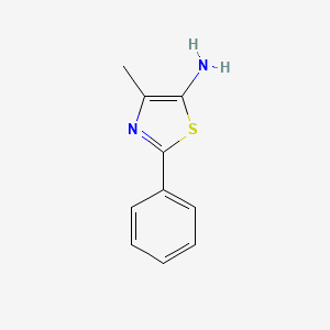 molecular formula C10H10N2S B1428016 4-Methyl-2-phenyl-1,3-thiazol-5-amine CAS No. 1249834-47-6