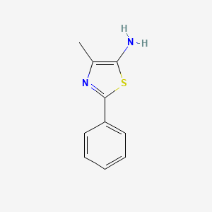 molecular formula C10H10N2S B1428016 4-甲基-2-苯基-1,3-噻唑-5-胺 CAS No. 1249834-47-6