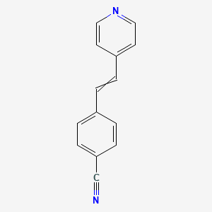 molecular formula C14H10N2 B14280170 Benzonitrile, 4-[(1E)-2-(4-pyridinyl)ethenyl]- CAS No. 133792-94-6