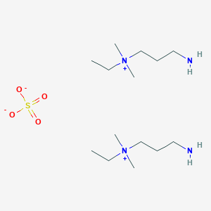 molecular formula C14H38N4O4S B14280172 Bis(3-amino-N-ethyl-N,N-dimethylpropan-1-aminium) sulfate CAS No. 138199-89-0