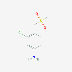 molecular formula C8H10ClNO2S B1428021 3-氯-4-(甲磺酰甲基)苯胺 CAS No. 1044145-58-5