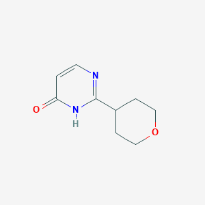 molecular formula C9H12N2O2 B1428023 2-(Oxan-4-yl)-3,4-dihydropyrimidin-4-one CAS No. 1250122-56-5