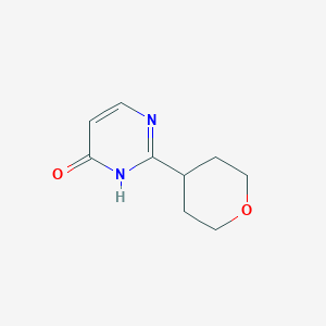 molecular formula C9H12N2O2 B1428023 2-(Oxan-4-yl)-1,4-dihydropyrimidin-4-one CAS No. 1250122-56-5