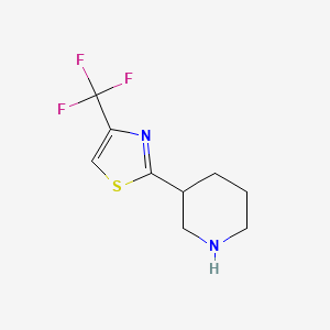 molecular formula C9H11F3N2S B1428028 3-[4-(三氟甲基)-1,3-噻唑-2-基]哌啶 CAS No. 1249566-89-9