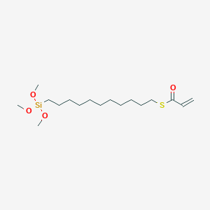 molecular formula C17H34O4SSi B14280284 S-[11-(Trimethoxysilyl)undecyl] prop-2-enethioate CAS No. 132251-63-9