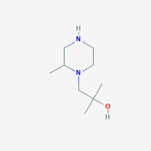 molecular formula C9H20N2O B1428029 2-Methyl-1-(2-methylpiperazin-1-yl)propan-2-ol CAS No. 1250410-44-6