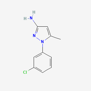 molecular formula C10H10ClN3 B1428030 1-(3-chlorophenyl)-5-methyl-1H-pyrazol-3-amine CAS No. 1248180-56-4