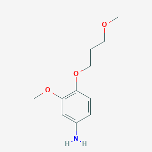 molecular formula C11H17NO3 B1428036 3-甲氧基-4-(3-甲氧基丙氧基)苯胺 CAS No. 1249721-94-5