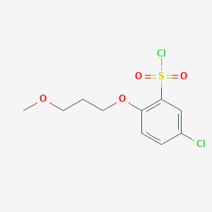 molecular formula C10H12Cl2O4S B1428039 5-Chloro-2-(3-methoxypropoxy)benzene-1-sulfonyl chloride CAS No. 1342547-02-7