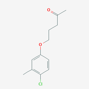 molecular formula C12H15ClO2 B1428046 5-(4-Chloro-3-methylphenoxy)pentan-2-one CAS No. 1225537-74-5