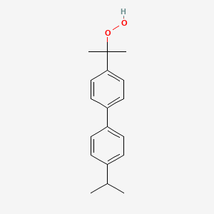 molecular formula C18H22O2 B14280460 Hydroperoxide, 1-methyl-1-[4'-(1-methylethyl)[1,1'-biphenyl]-4-yl]ethyl CAS No. 120540-29-6