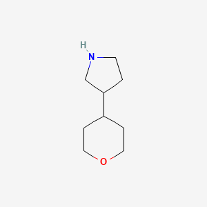 molecular formula C9H17NO B1428061 3-(Oxan-4-yl)pyrrolidine CAS No. 1247566-45-5