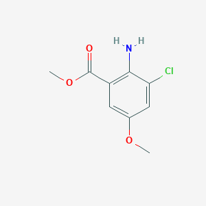 molecular formula C9H10ClNO3 B1428063 2-氨基-3-氯-5-甲氧基苯甲酸甲酯 CAS No. 1247737-26-3