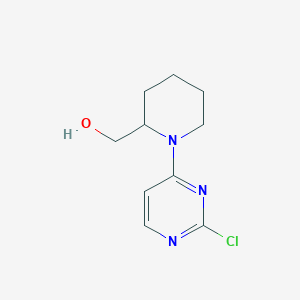 molecular formula C10H14ClN3O B1428068 (1-(2-Chloropyrimidin-4-yl)piperidin-2-yl)methanol CAS No. 1250197-70-6