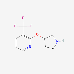 B1428070 2-(Pyrrolidin-3-yloxy)-3-(trifluoromethyl)pyridine CAS No. 1249643-05-7