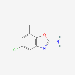 molecular formula C8H7ClN2O B1428071 5-Chloro-7-methyl-1,3-benzoxazol-2-amine CAS No. 1250209-15-4