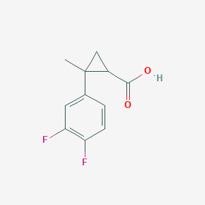 B1428075 2-(3,4-Difluorophenyl)-2-methylcyclopropane-1-carboxylic acid CAS No. 1267009-28-8