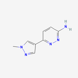 molecular formula C8H9N5 B1428078 6-(1-methyl-1H-pyrazol-4-yl)pyridazin-3-amine CAS No. 1185767-30-9