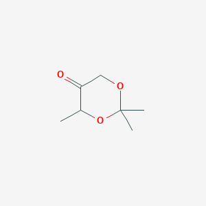 molecular formula C7H12O3 B14280818 2,2,4-Trimethyl-1,3-dioxan-5-one CAS No. 126822-41-1