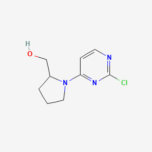 molecular formula C9H12ClN3O B1428083 (1-(2-Chloropyrimidin-4-yl)pyrrolidin-2-yl)methanol CAS No. 1249465-48-2