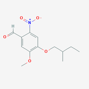 molecular formula C13H17NO5 B1428087 5-甲氧基-4-(2-甲基丁氧基)-2-硝基苯甲醛 CAS No. 1443980-16-2