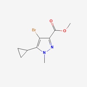 molecular formula C9H11BrN2O2 B1428089 4-溴-5-环丙基-1-甲基-1H-吡唑-3-羧酸甲酯 CAS No. 1247688-02-3