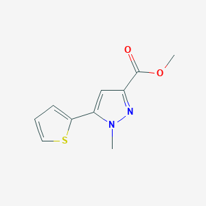 molecular formula C10H10N2O2S B1428090 methyl 1-methyl-5-(thiophen-2-yl)-1H-pyrazole-3-carboxylate CAS No. 876316-59-5