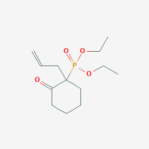 molecular formula C13H23O4P B14280909 Phosphonic acid, [2-oxo-1-(2-propenyl)cyclohexyl]-, diethyl ester CAS No. 153171-96-1