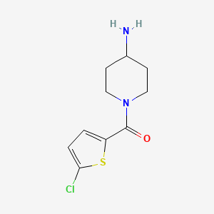 molecular formula C10H13ClN2OS B1428091 1-(5-Chlorothiophene-2-carbonyl)piperidin-4-amine CAS No. 1247436-67-4