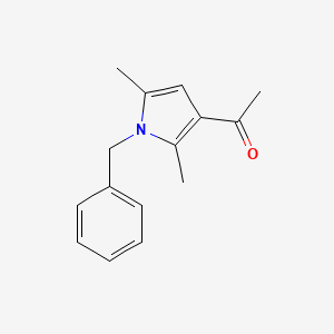 molecular formula C15H17NO B14280966 Ethanone, 1-[2,5-dimethyl-1-(phenylmethyl)-1H-pyrrol-3-yl]- CAS No. 132752-04-6
