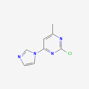 molecular formula C8H7ClN4 B1428107 2-氯-4-(1H-咪唑-1-基)-6-甲基嘧啶 CAS No. 135052-25-4