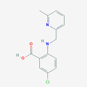 molecular formula C14H13ClN2O2 B1428110 5-Chloro-2-{[(6-methylpyridin-2-yl)methyl]amino}benzoic acid CAS No. 1283531-62-3