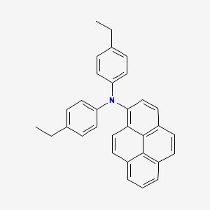 molecular formula C32H27N B14281130 N,N-Bis(4-ethylphenyl)pyren-1-amine CAS No. 139905-72-9