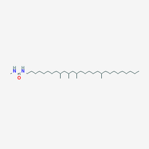 molecular formula C34H70N2O B14281147 N-Methyl-N'-(9,11,13,19-tetramethyloctacosyl)urea CAS No. 139958-77-3