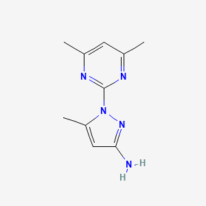 molecular formula C10H13N5 B1428118 1-(4,6-dimethylpyrimidin-2-yl)-5-methyl-1H-pyrazol-3-amine CAS No. 1249585-67-8
